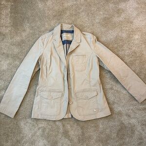 Womens 12 Eddie Bauer tan Legendwash Stretch Casual Blazer -Minimalist versatile